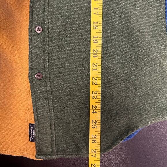 Abercrombie & Fitch Color Block Cotton Flannel Button Down Size S - Picture 9 of 9